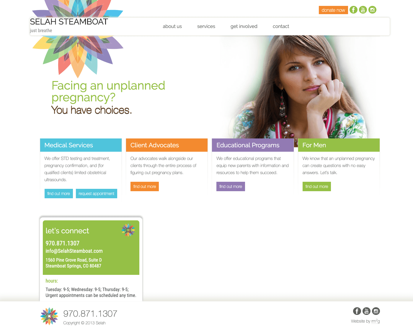 Selah before website redesign screenshot